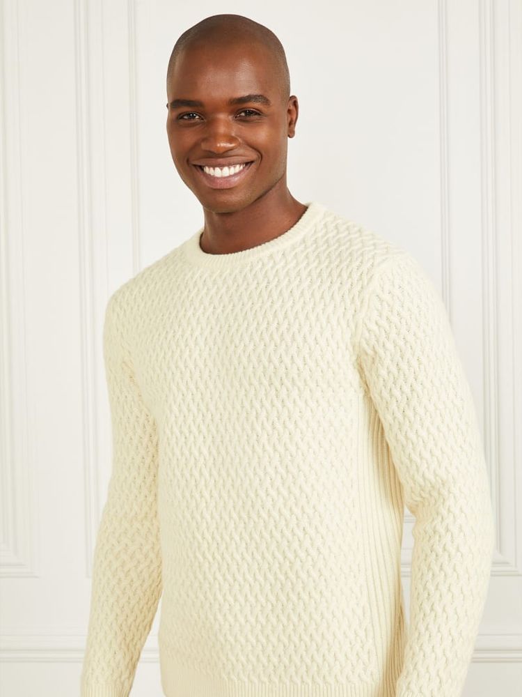 Eco Basket Stitch Crewneck Sweater