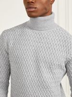 Eco Basket Stitch Turtleneck Sweater