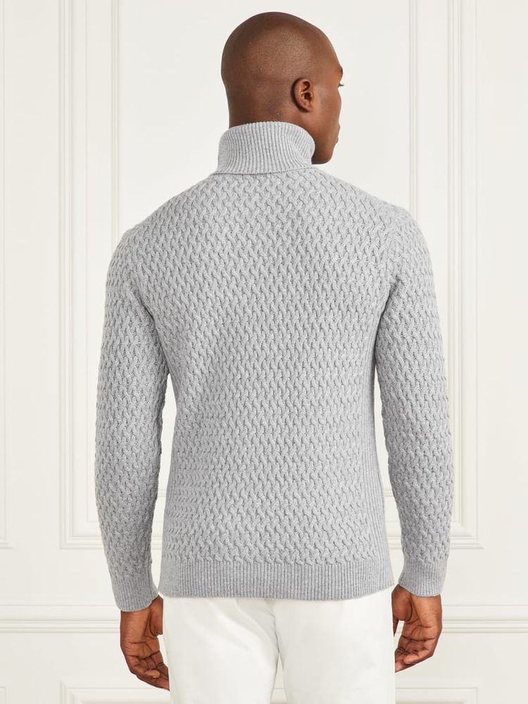 GUESS Eco Basket Stitch Turtleneck Sweater