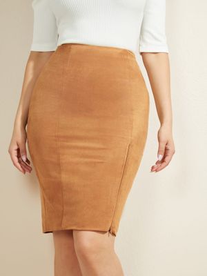 Stealth Faux-Suede Skirt