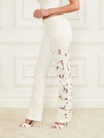 Floral Cutout Denim Pant