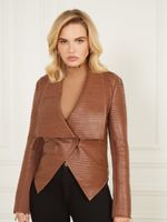 Shayna Drape Leather Jacket