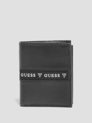 Guess Mens Textured Bi-Fold Passcase Wallet