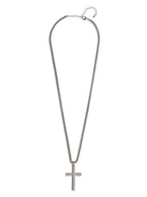 Silver-Tone Cross Necklace