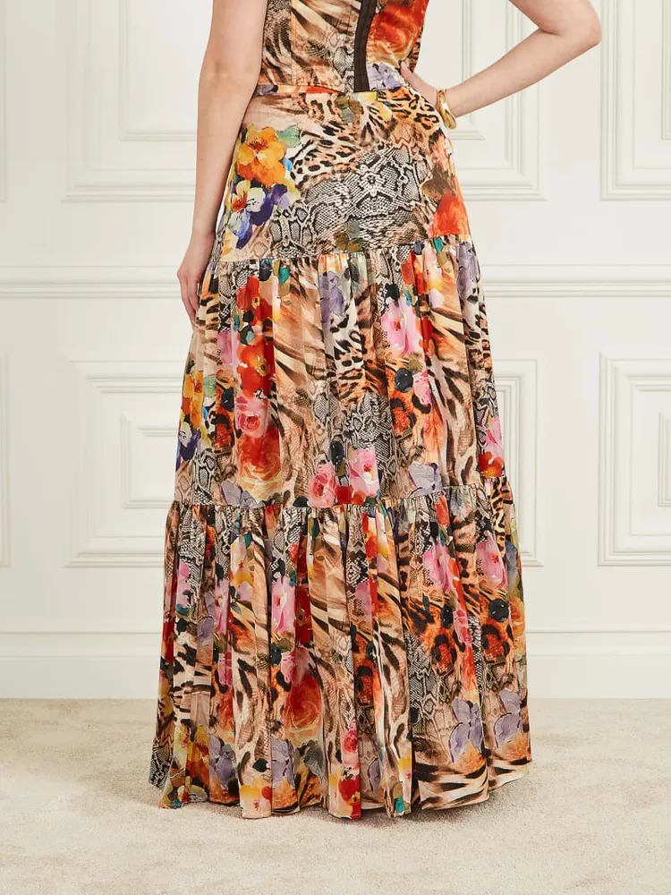 Marciano Blossom Printed Maxi Skirt