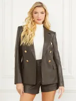 Vixen Faux-Leather Blazer