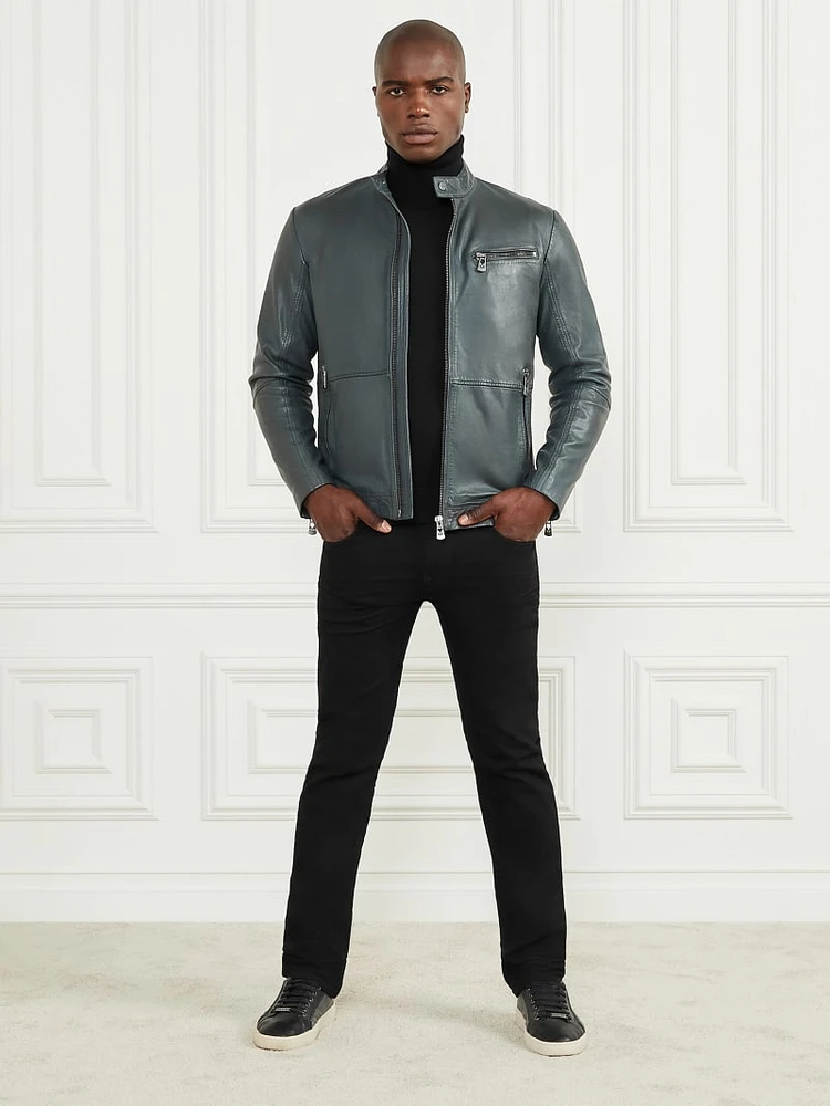 Genuine Leather Biker Jacket