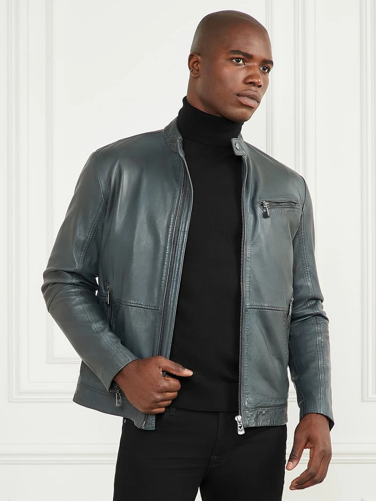 Genuine Leather Biker Jacket