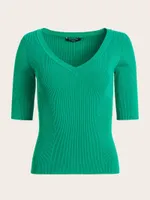 Aretha Ribbed Sweater Top