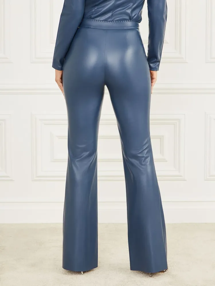 Hype Faux-Leather Flared Pant