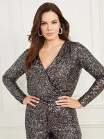 Sparkle the Dark Surplice Top