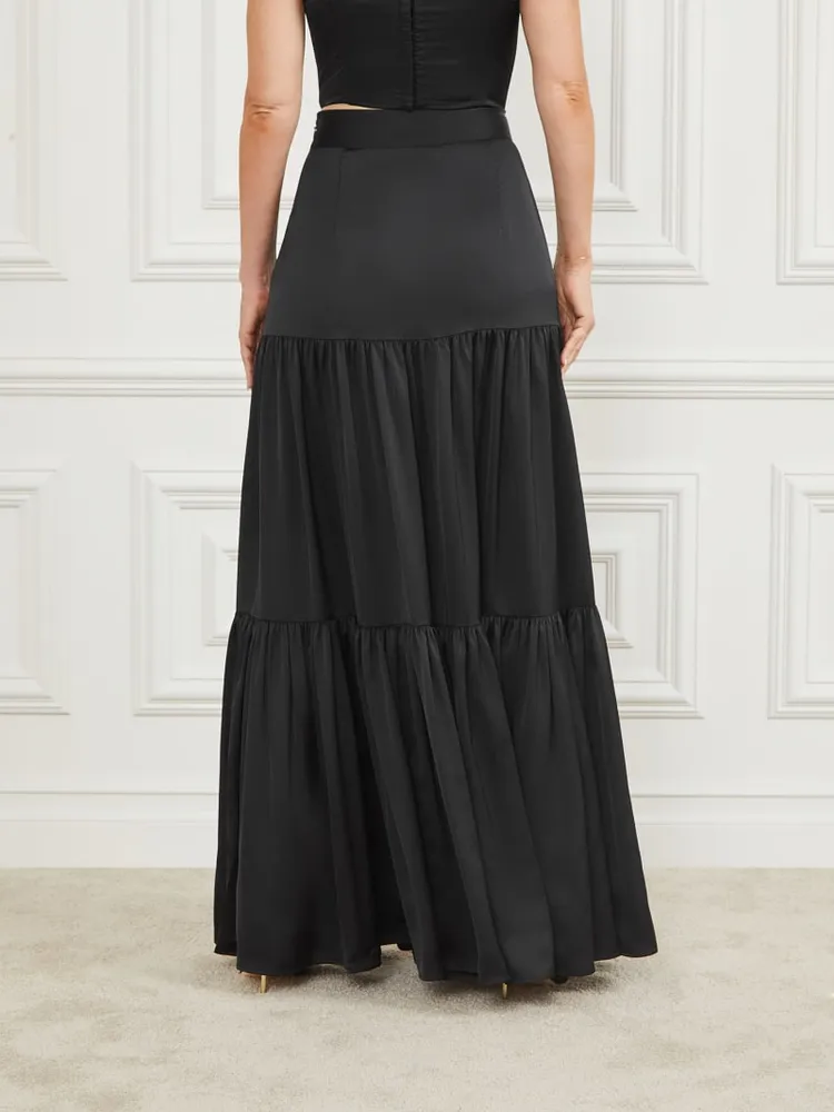 Susanne Satin Maxi Skirt