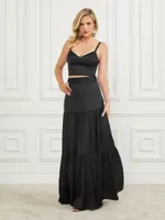 Susanne Satin Maxi Skirt