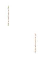 Gold-Tone Rhinestone Hoop Earrings