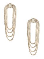 Gold-Tone Rhinestone Statement Earrings