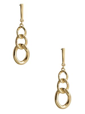 Gold-Tone Chain Linear Earrings