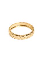 Gold-Tone Woven Texture Bangle