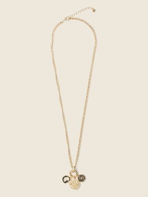 Gold-Tone Logo Charm Necklace