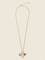 Gold-Tone Logo Charm Necklace