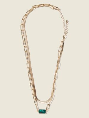 Gold-Tone Layered Mixed Chain Necklace