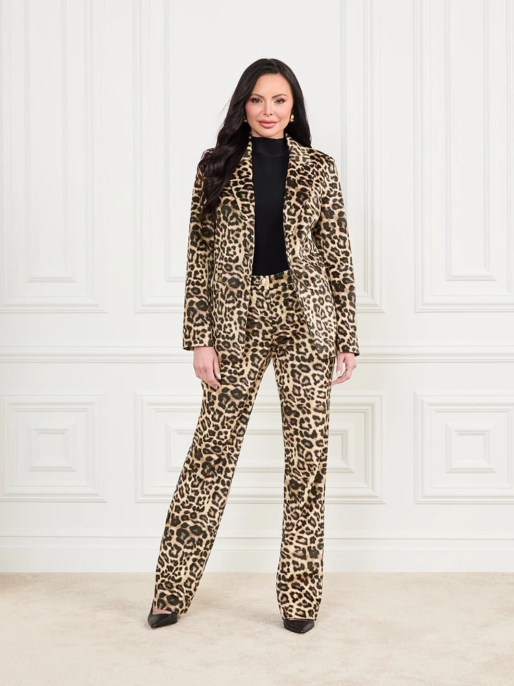 Pamela Printed Velvet Pant