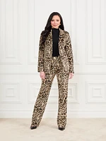 Pamela Printed Velvet Pant