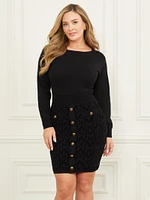 Hermione Boat-Neck Sweater Dress