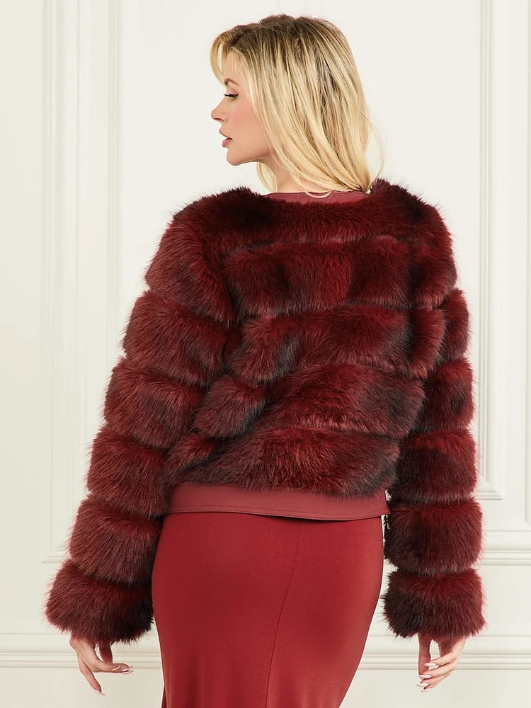 Arielle Cropped Faux-Fur Jacket