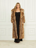 Stephanie Long Faux-Fur Coat