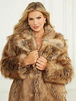 Stephanie Long Faux-Fur Coat