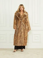 Stephanie Long Faux-Fur Coat