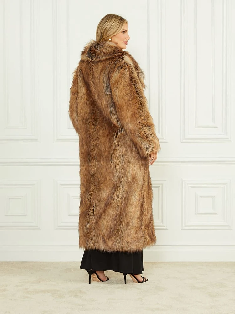 Stephanie Long Faux-Fur Coat