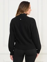 Denise Mock-Neck Ribbed Sweater