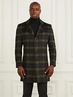 Single Breasted Plaid Coat