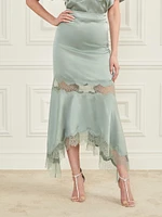 Garland Satin Skirt