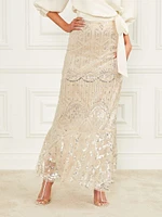 Crystals Embroidered Skirt