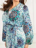 Mina Printed Wrap Dress