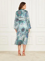 Mina Printed Wrap Dress