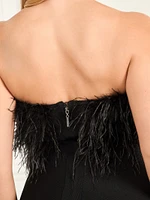 Evita Feather Bandage Dress