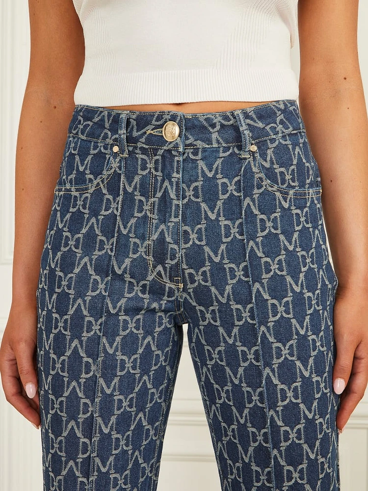 Bea Monogram Denim Pant