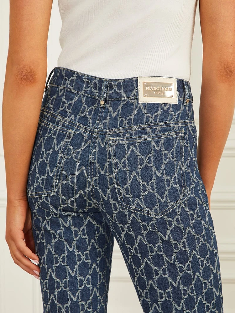 Bea Monogram Denim Pant