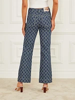 Bea Monogram Denim Pant