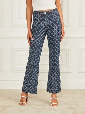 Bea Monogram Denim Pant