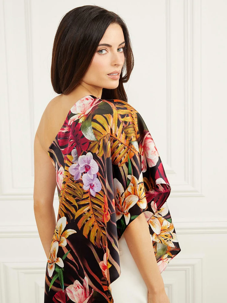 Cabo Printed One-Shoulder Top