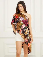 Cabo Printed One-Shoulder Top