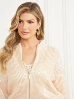 Claudia Sequins Sweater Jacket