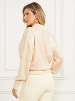 Claudia Sequins Sweater Jacket