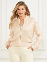 Claudia Sequins Sweater Jacket
