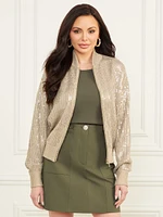 Claudia Sequins Sweater Jacket