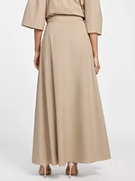 Pat Belted Maxi Skirt